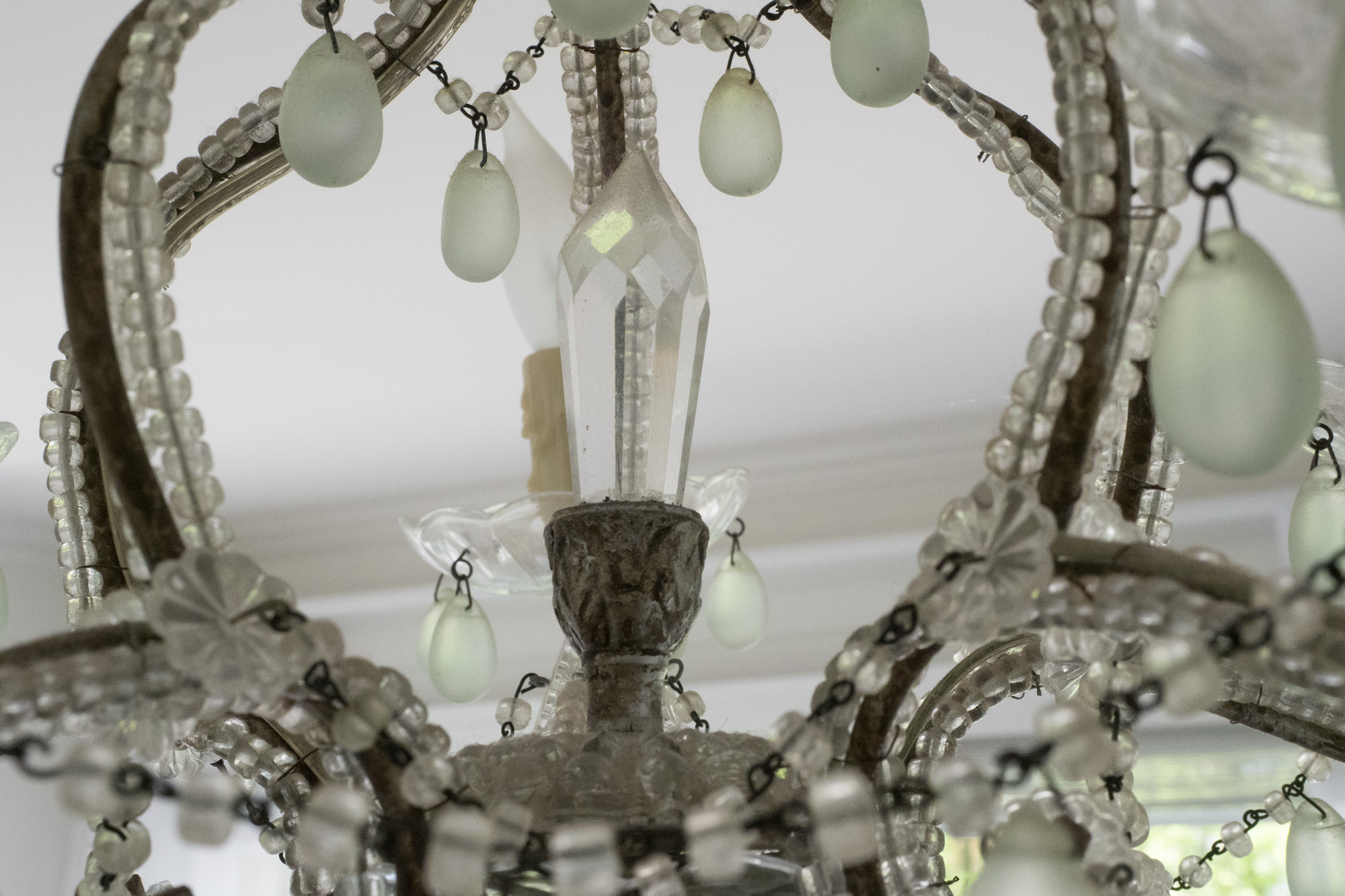 Vintage Venetian Style Glass Beaded Chandelier
