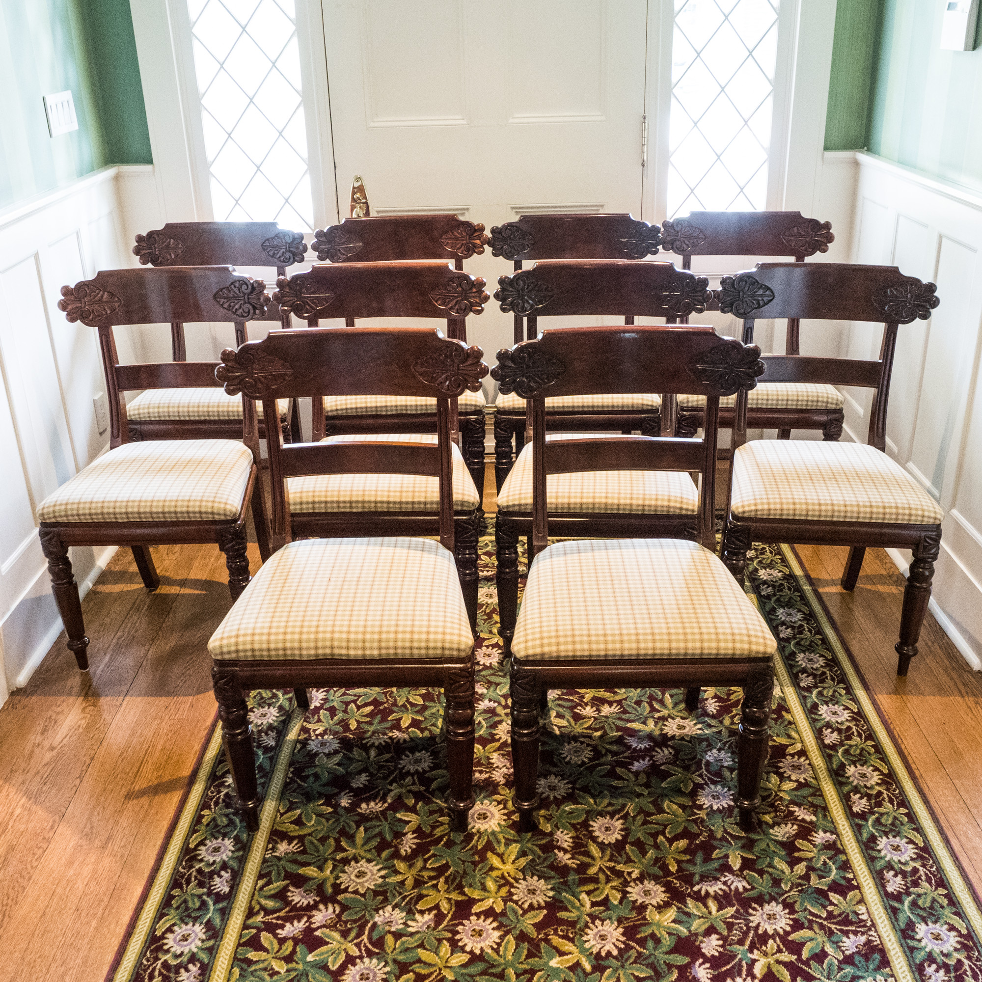 Antique William IV Carved Mahogany Dining Chairs