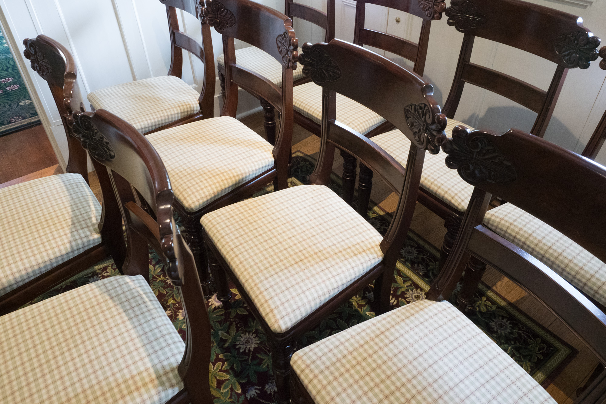 Antique William IV Carved Mahogany Dining Chairs