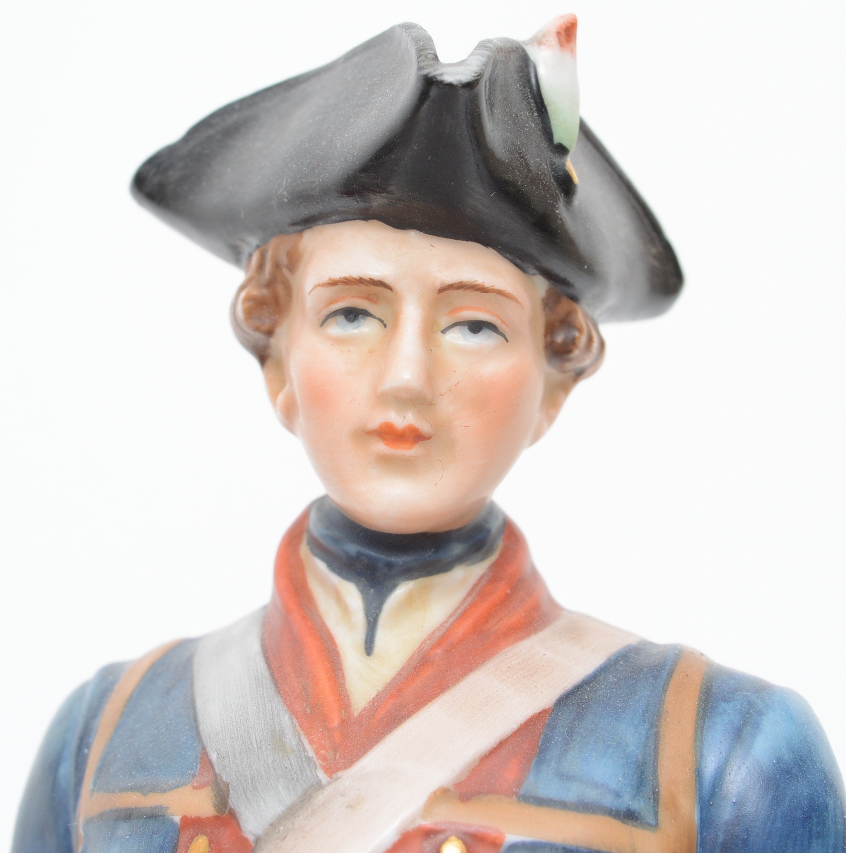 Pair of Vintage Porcelain Revolutionary  War Figurines