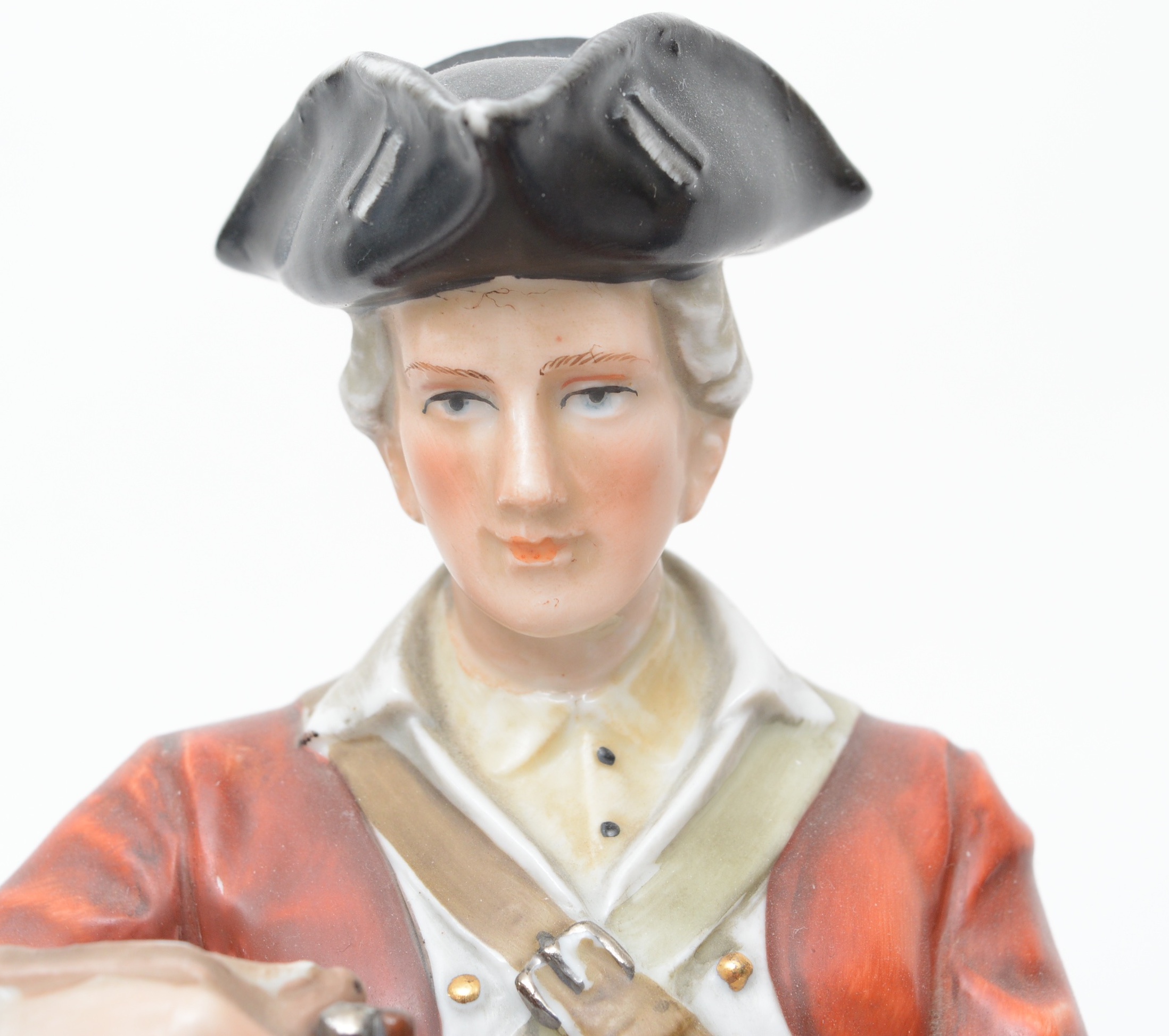 Pair of Vintage Porcelain Revolutionary  War Figurines