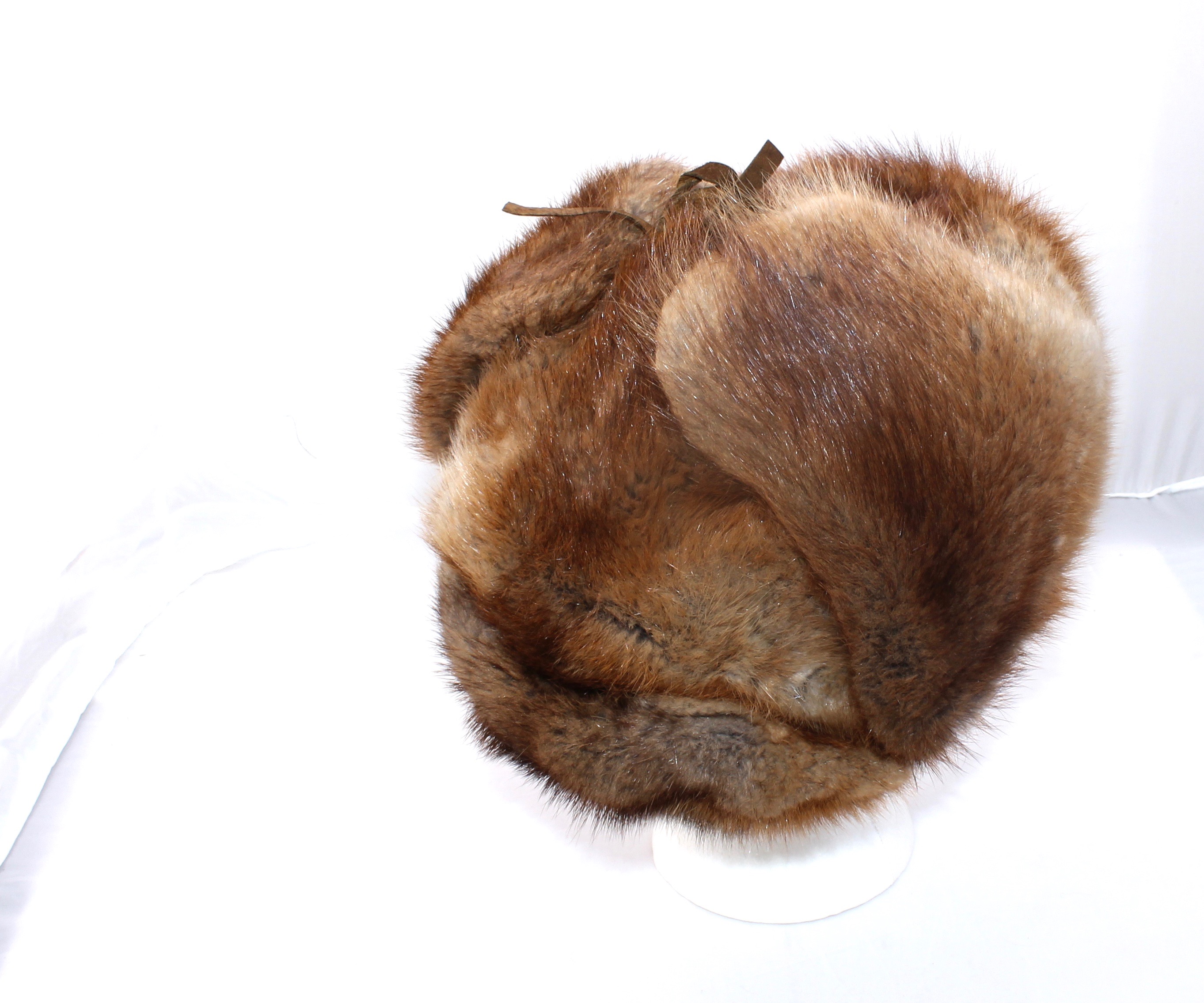 Vintage Fox and Suede Hat and Muskrat Trapper and Rabbit Fur Trapper Hats