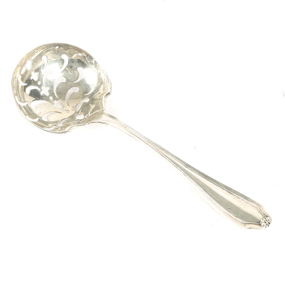 Sterling Silver Whiting Division "Stratford" Pierced Nut Spoon