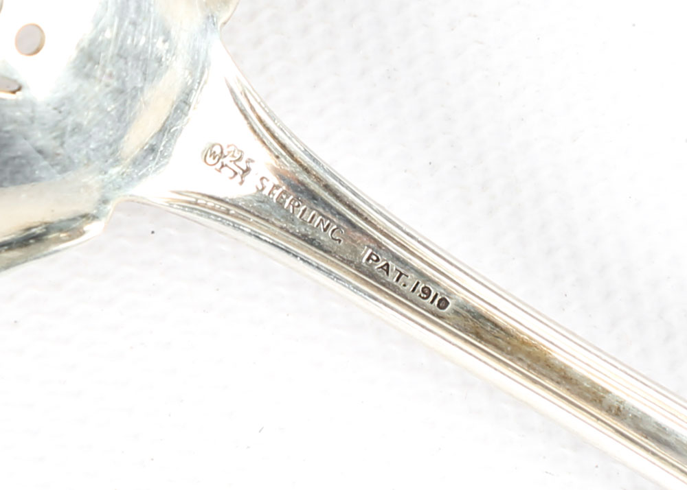 Sterling Silver Whiting Division "Stratford" Pierced Nut Spoon