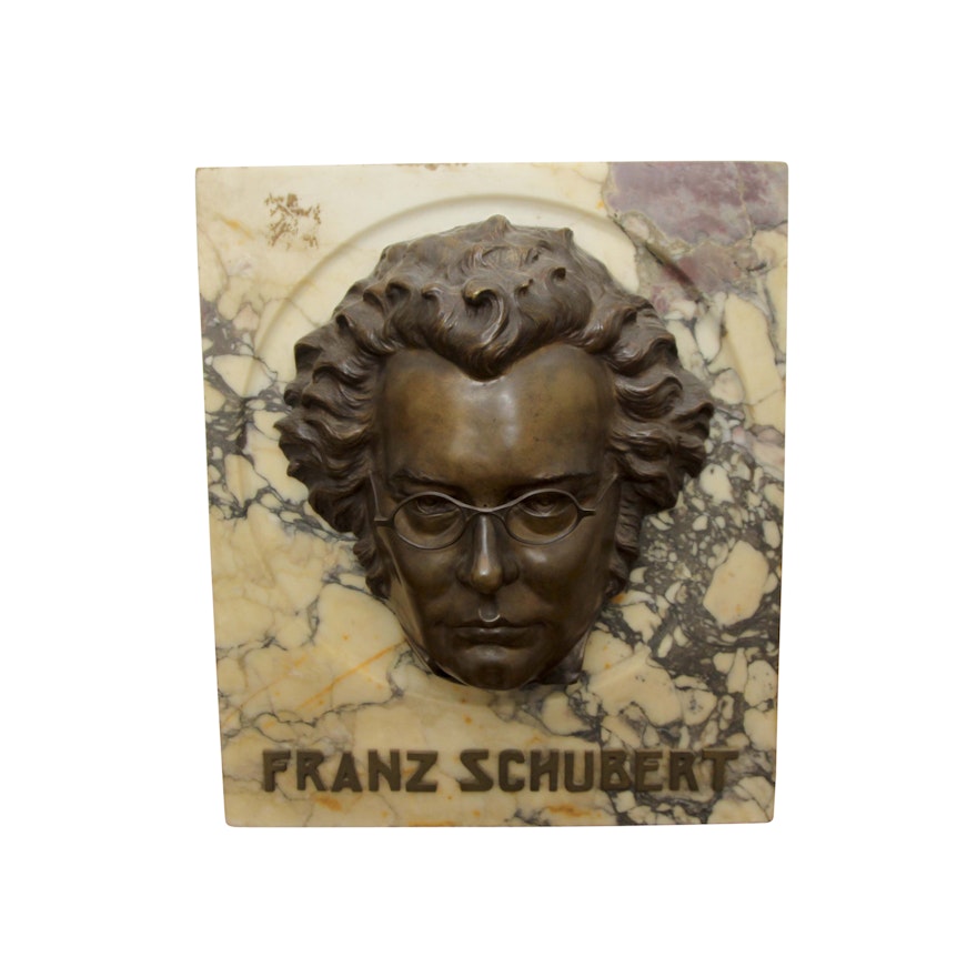 Franz Schubert Wall Plaque Sculpture