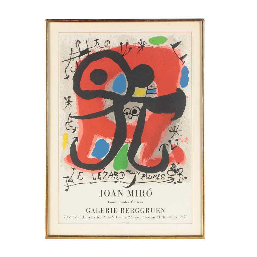 Joan Miró Lithographic Exhibition Poster