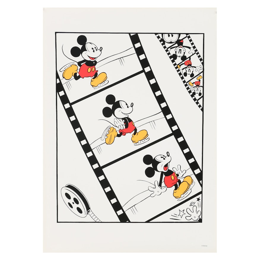 Sowa and Reiser Serigraph of Mickey Mouse on Ice Skates