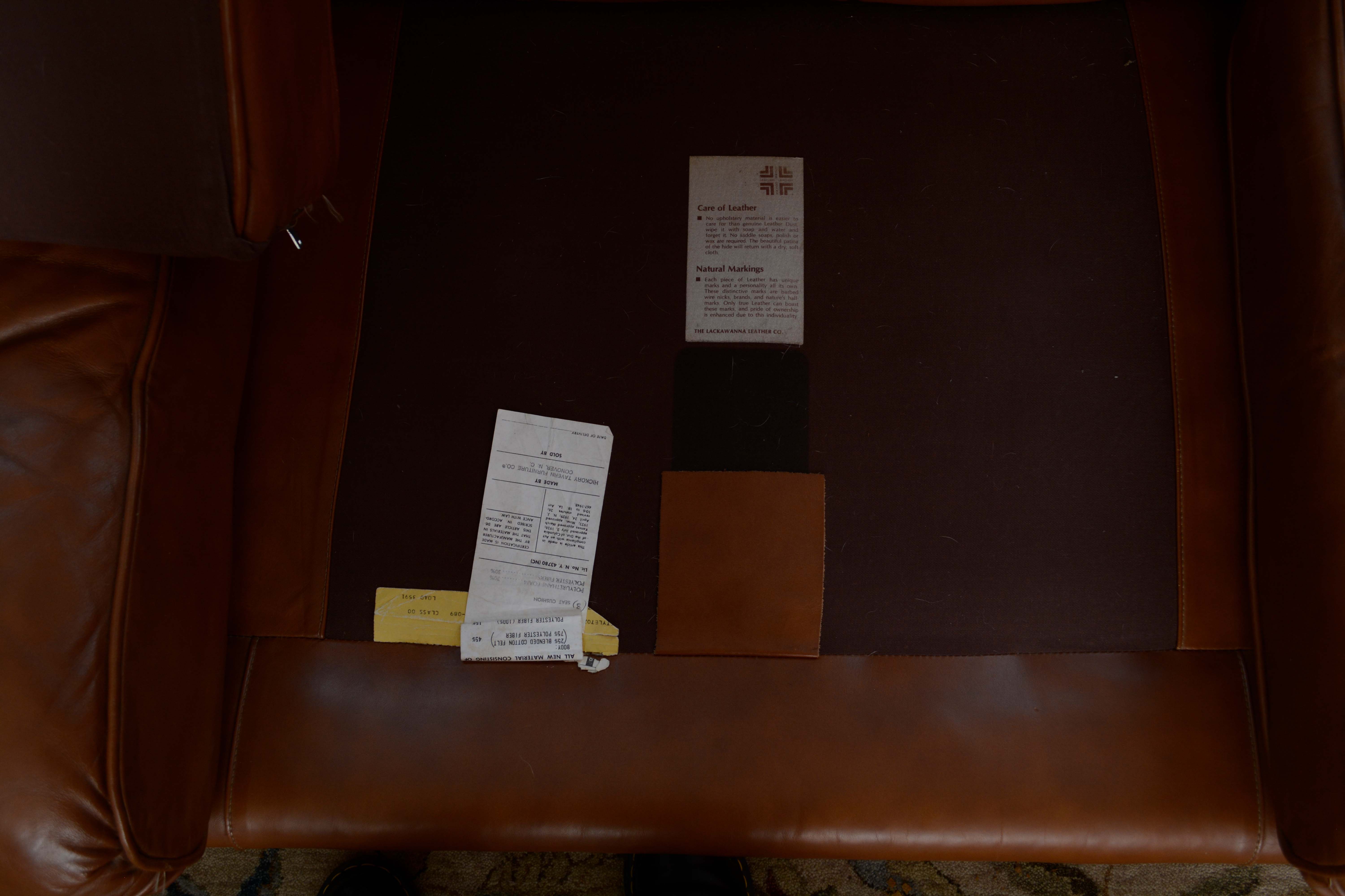 Leather Sofa by Hickory Tavern Furniture