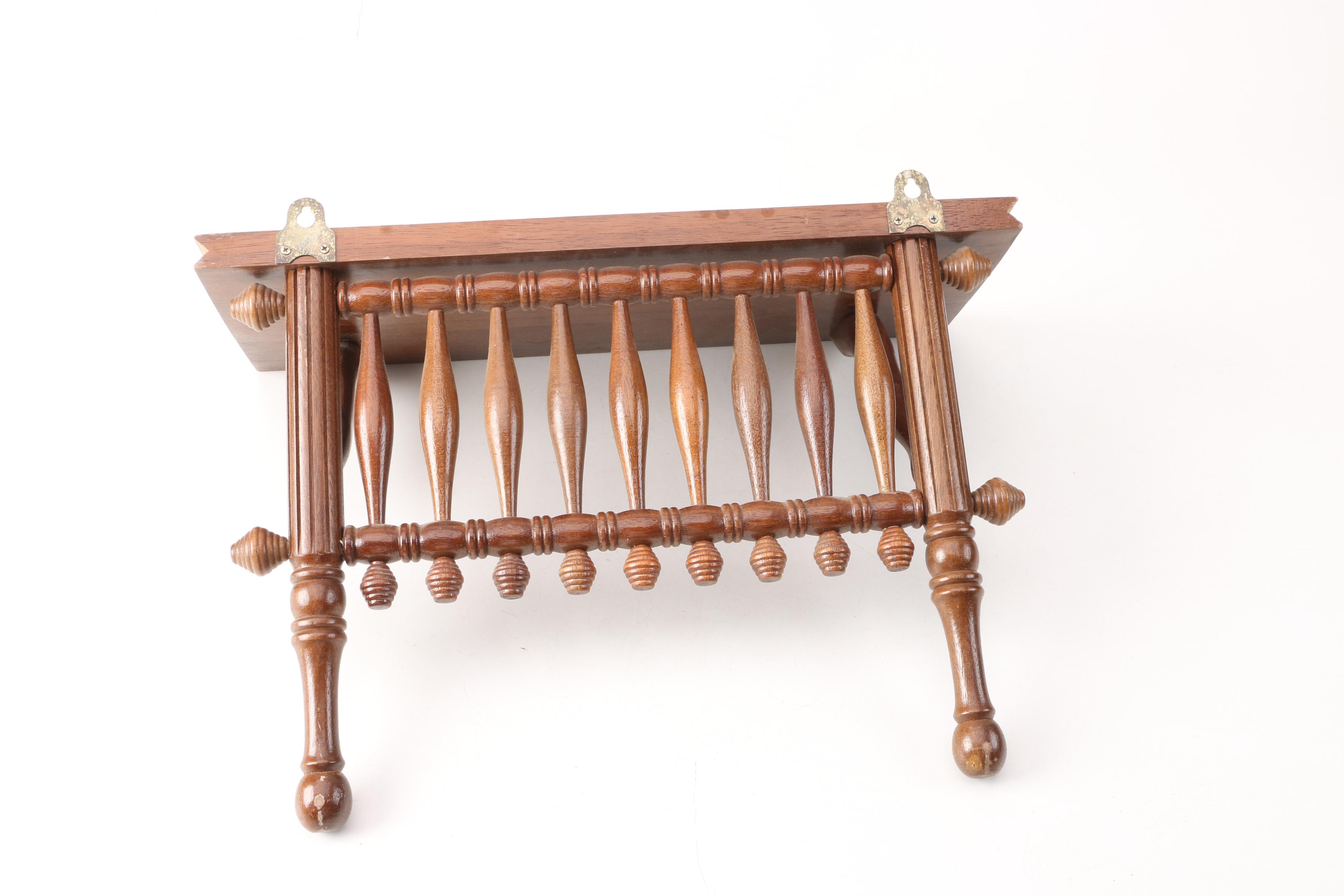 Country Style Wooden Wall Shelf