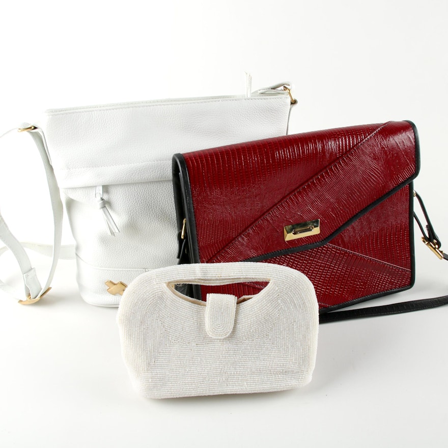 Leather and Beaded Handbags Including Richere