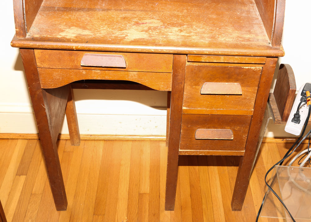 Vintage Child-Sized Roll-Top Desk