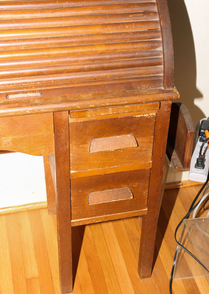 Vintage Child-Sized Roll-Top Desk