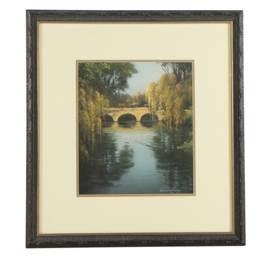 Don Coons Pastel Drawing "Willow Crossing"