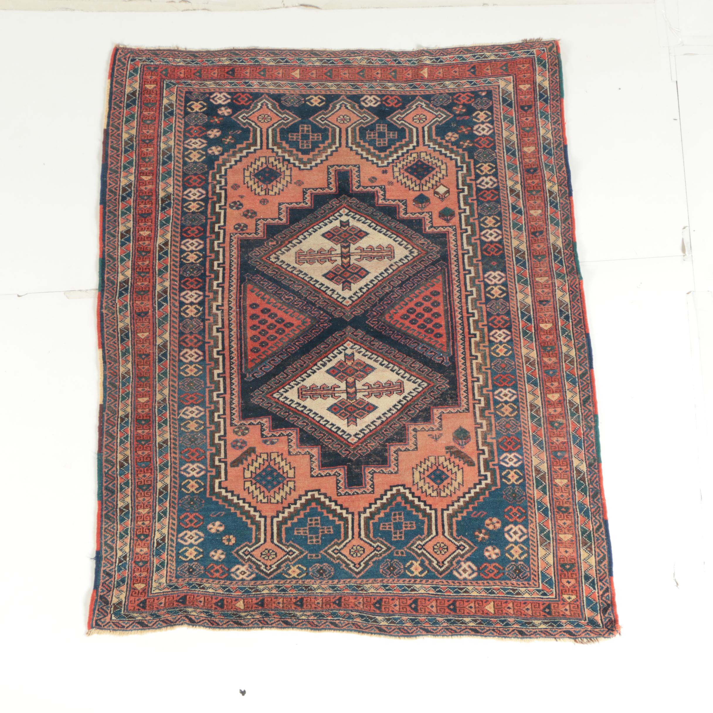 Antique Hand-Knotted Persian Afshar Area Rug