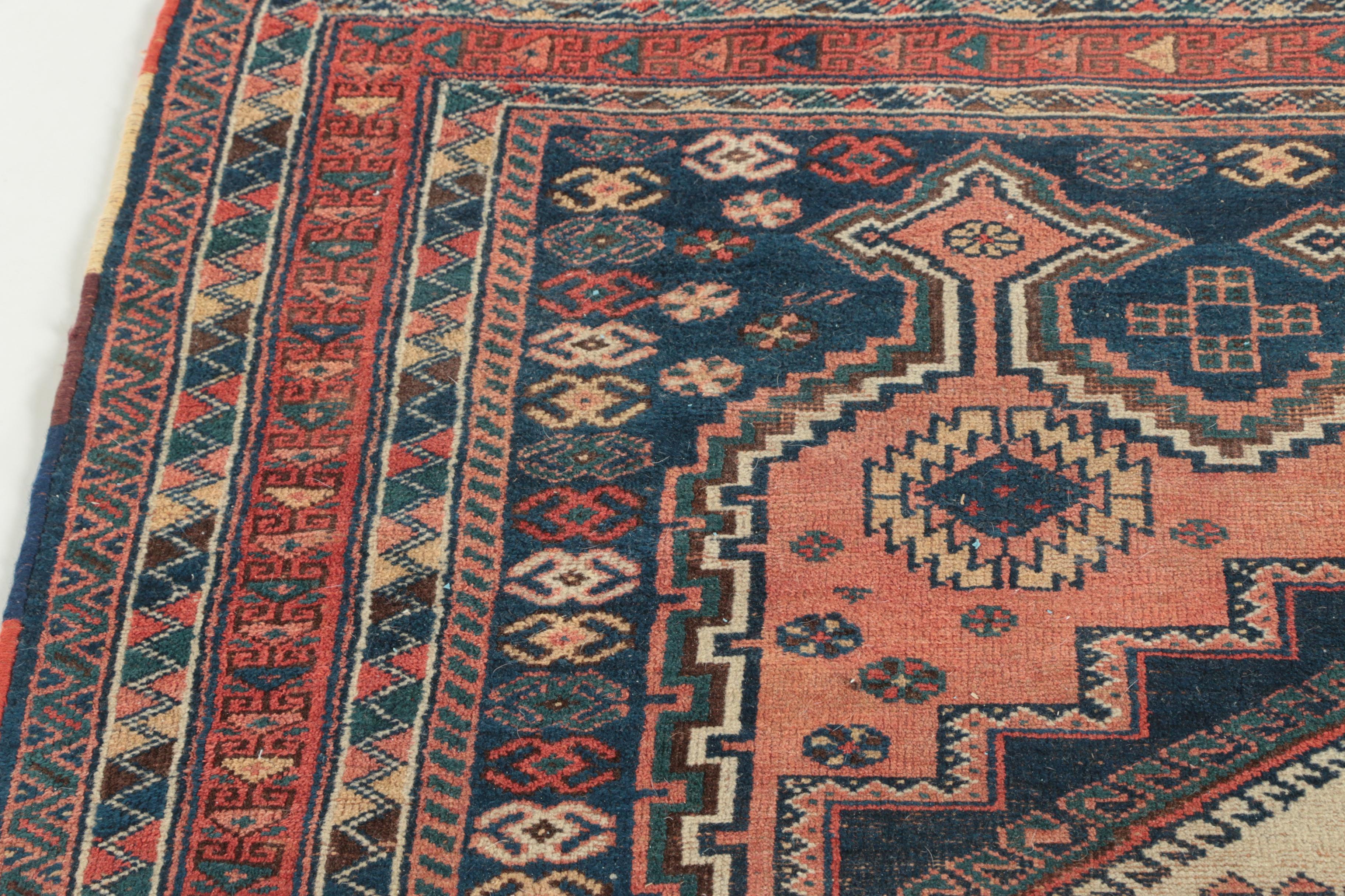 Antique Hand-Knotted Persian Afshar Area Rug