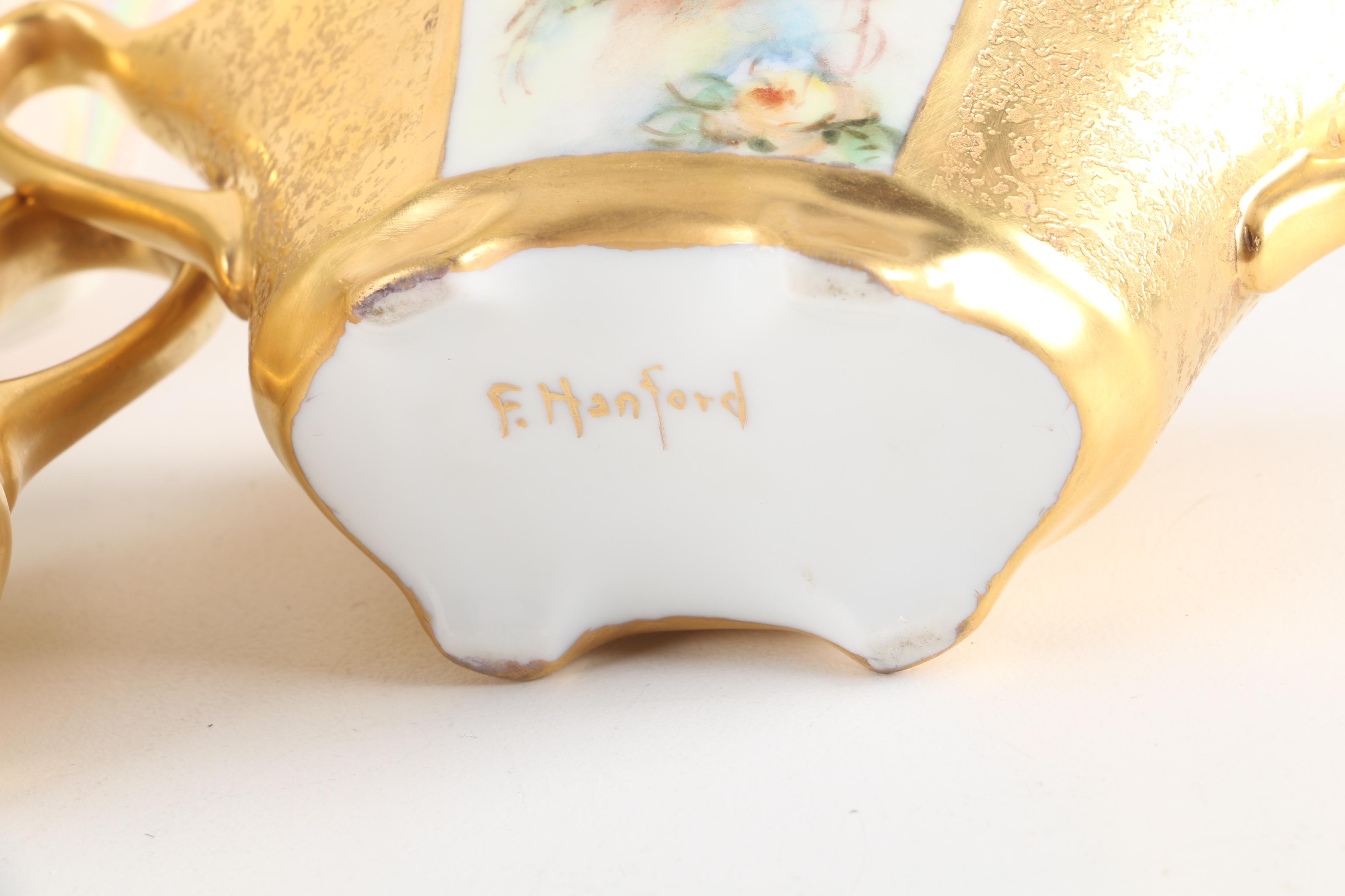 Sadler Earthenware Teapot and Gilt Porcelain Tableware