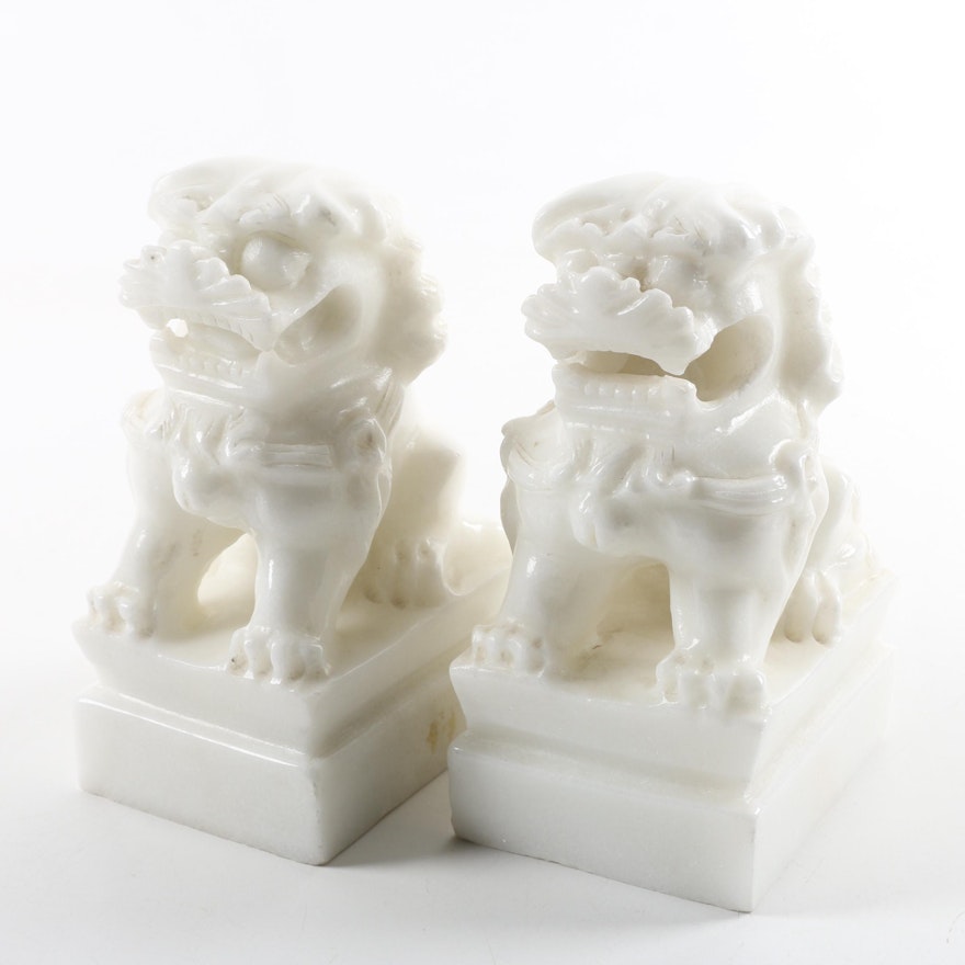 Marble Guardian Lion Bookends