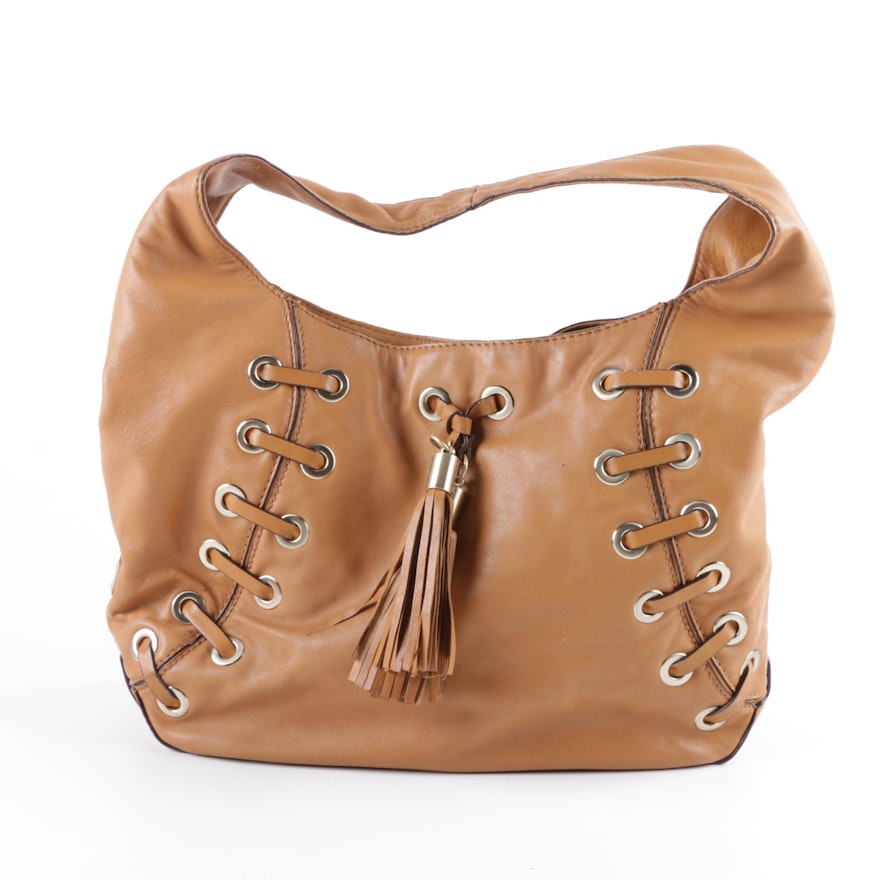 MICHAEL Michael Kors Tan Leather Hobo Bag