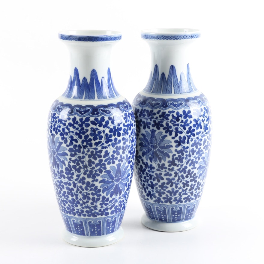 Chinese Blue and White Ceramic Vases