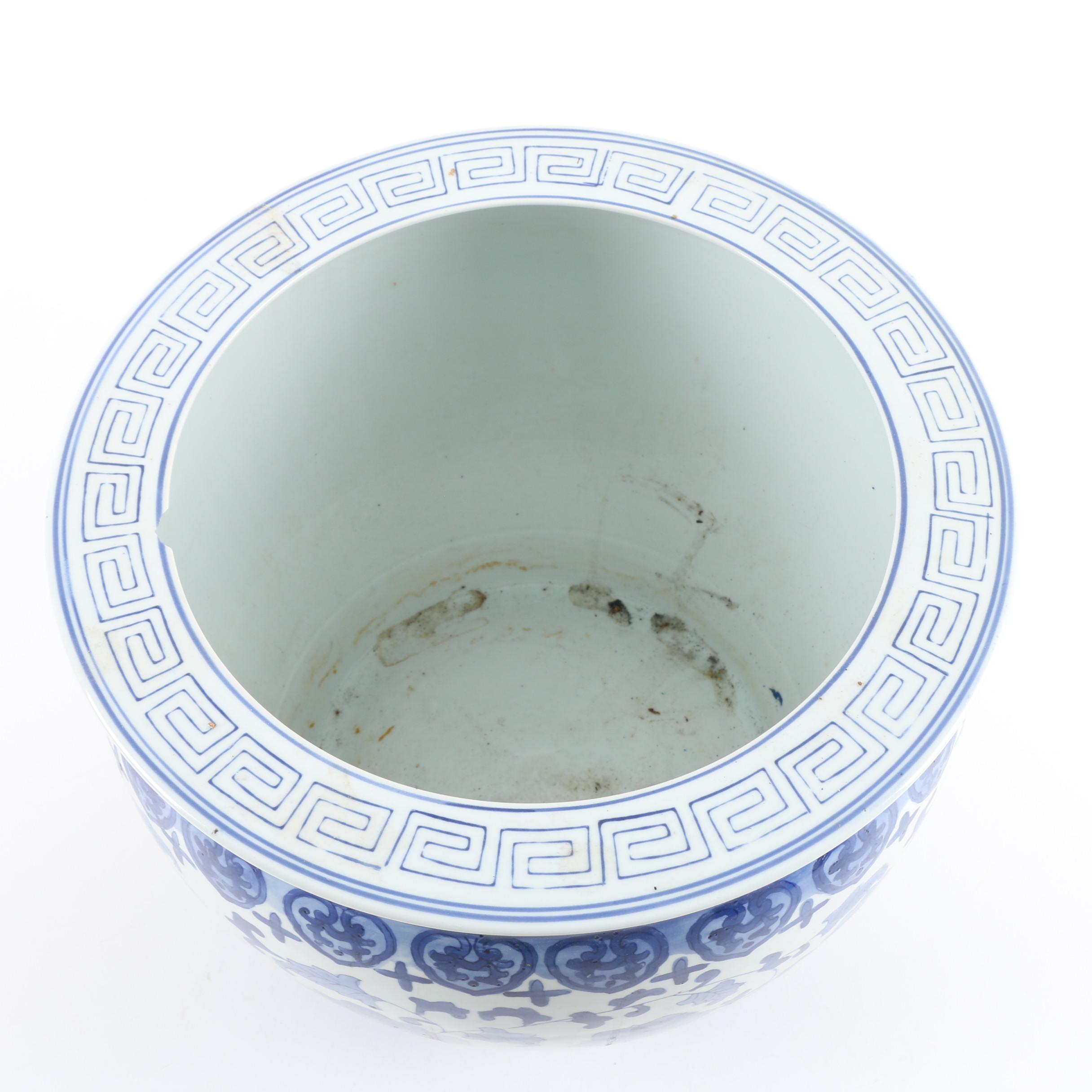 Chinese Blue and White Ceramic Planter