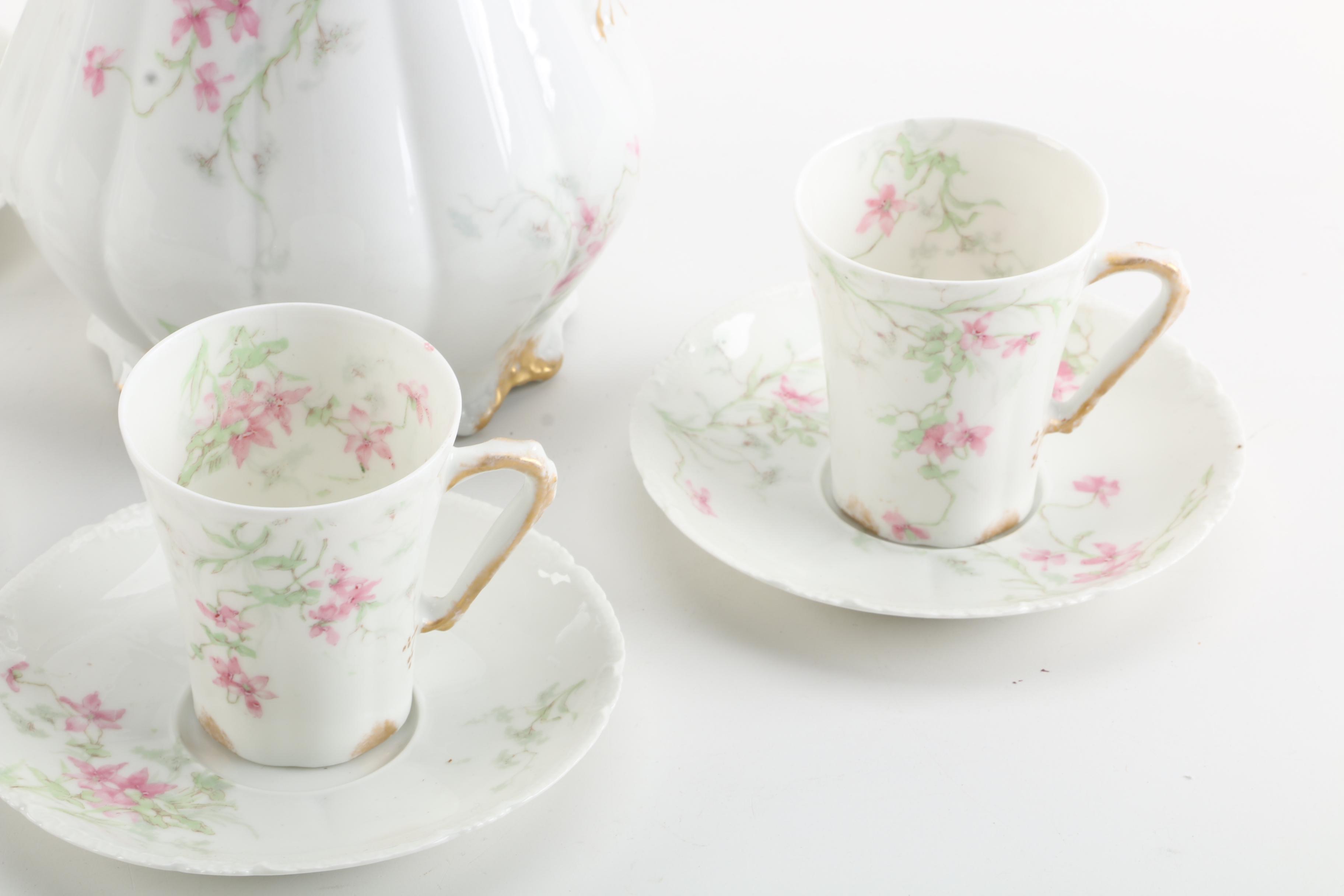 Antique Theodore Haviland Limoges Chocolate Service