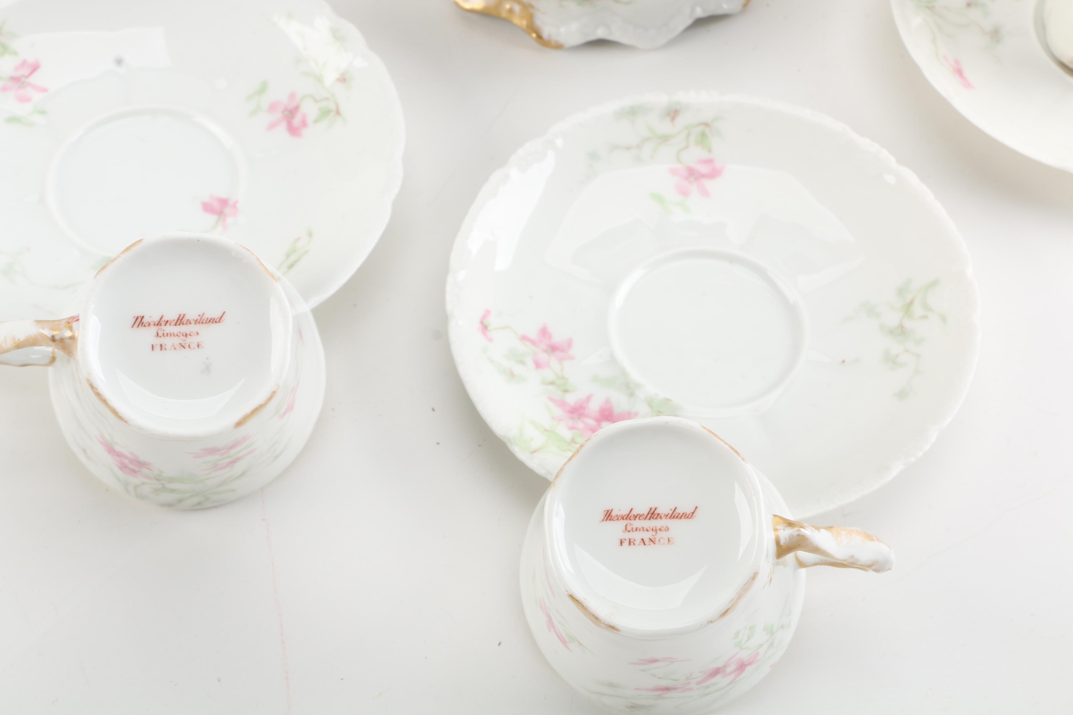 Antique Theodore Haviland Limoges Chocolate Service