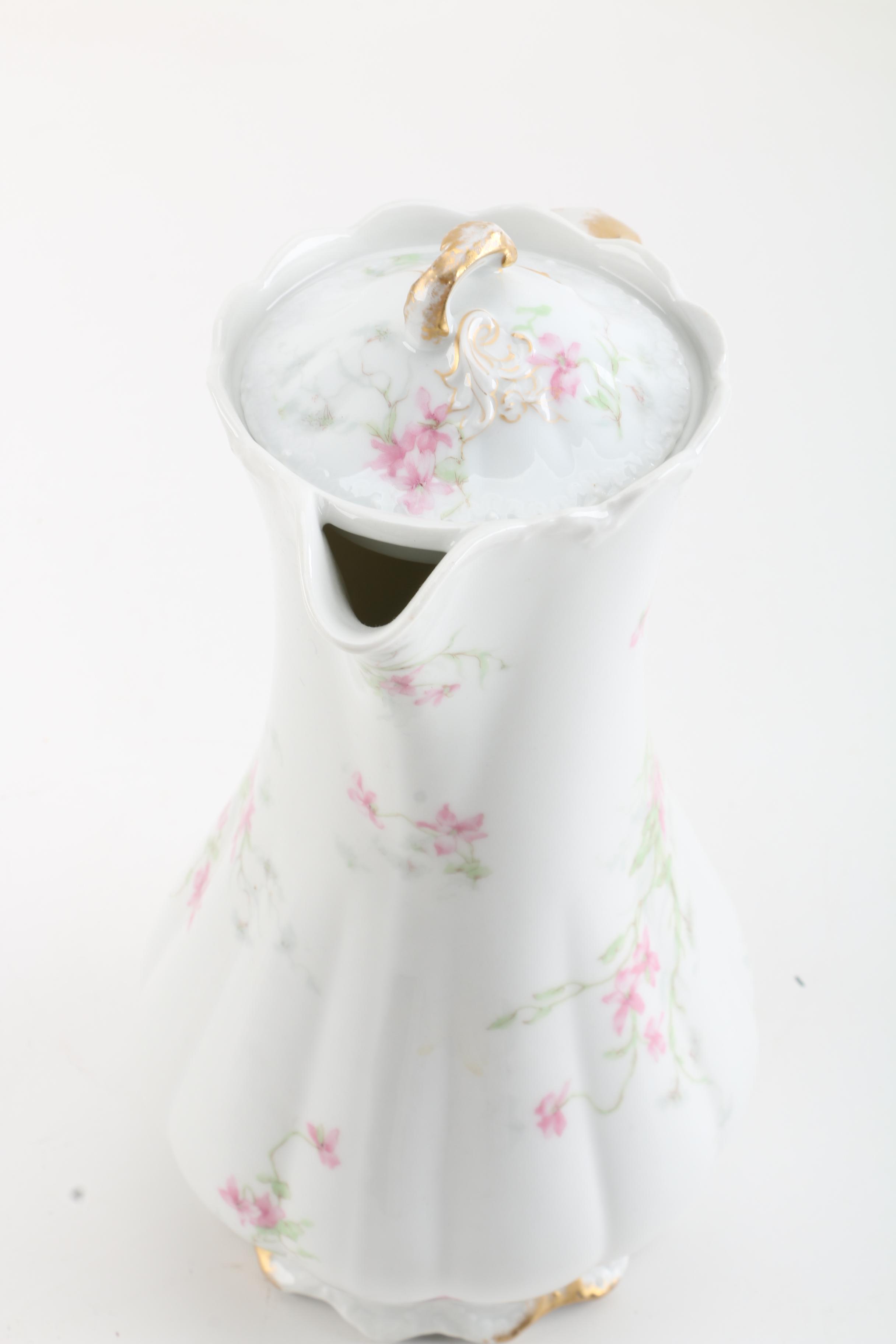 Antique Theodore Haviland Limoges Chocolate Service