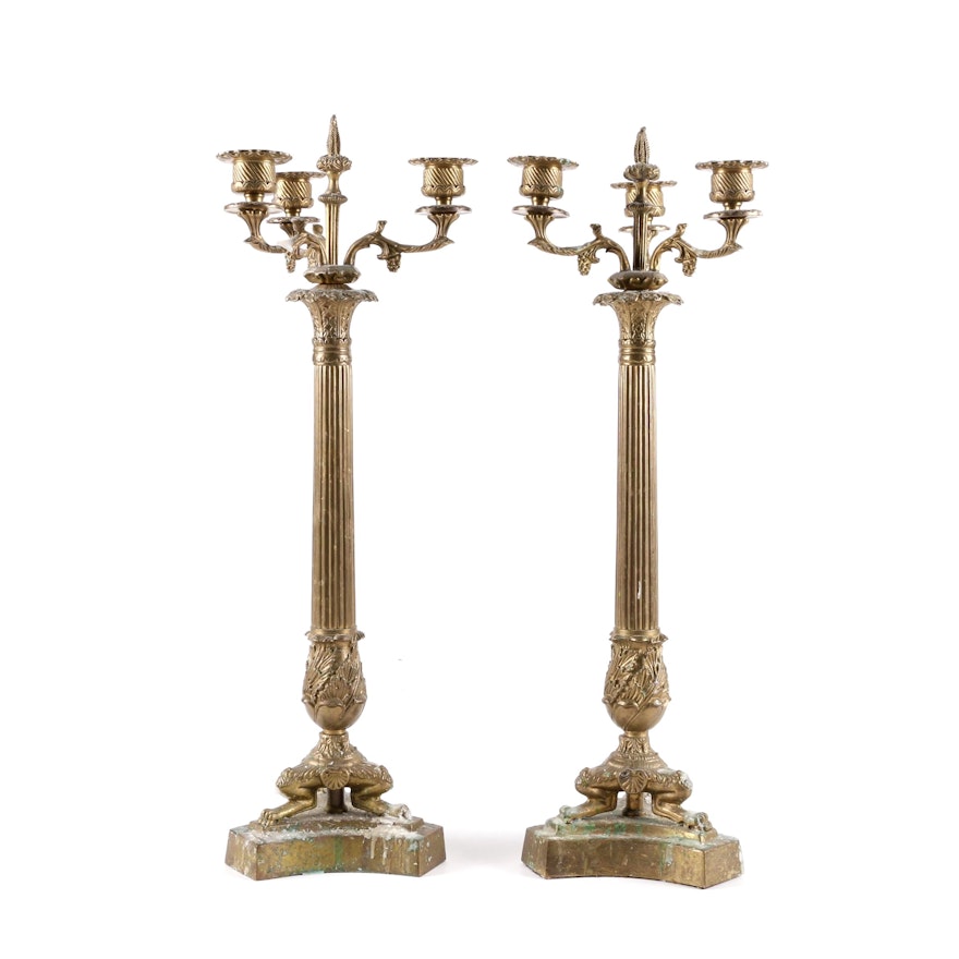 Vintage Brass Candelabras