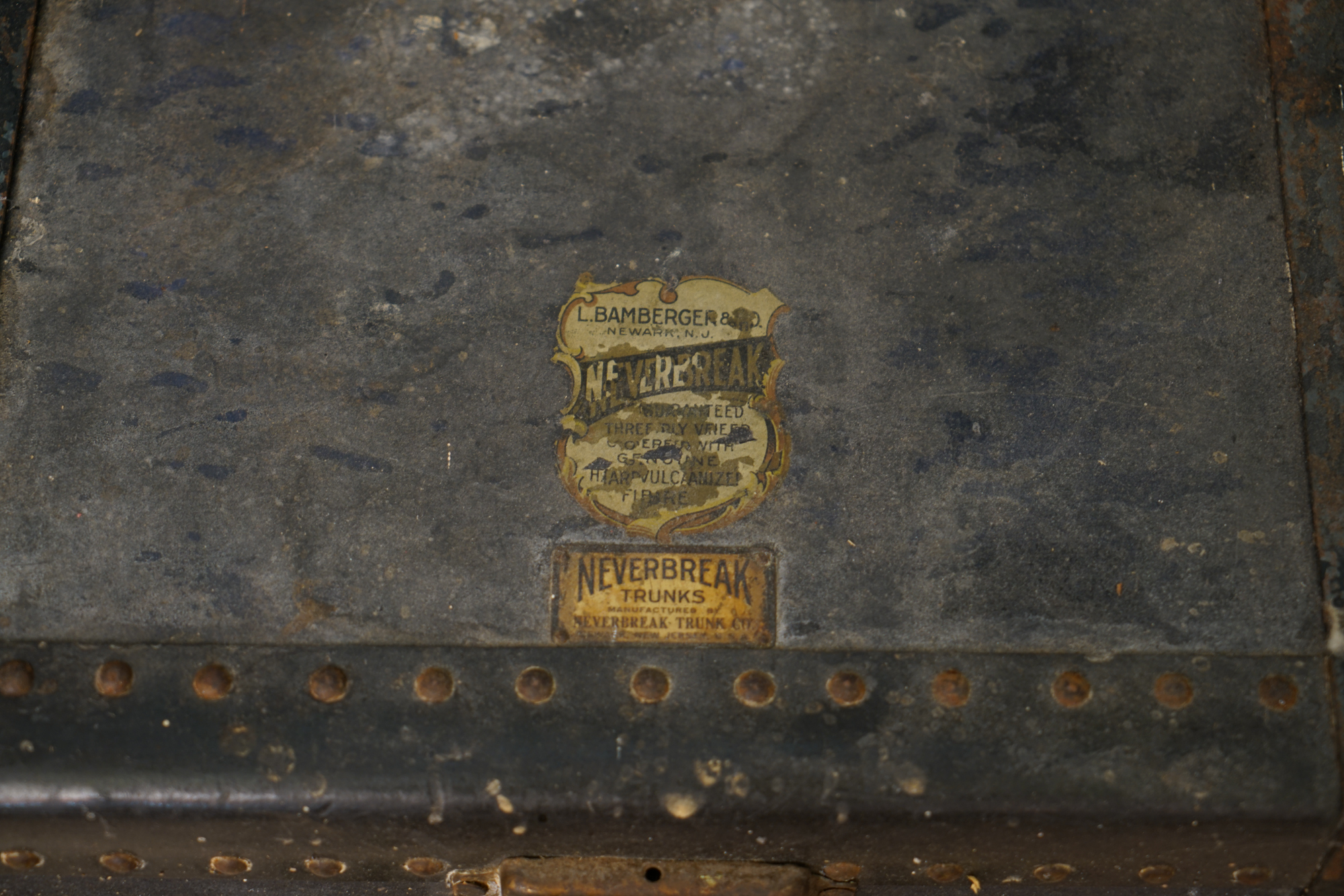 Vintage L. Bamberger & Co. "Neverbreak" Steamer Trunk