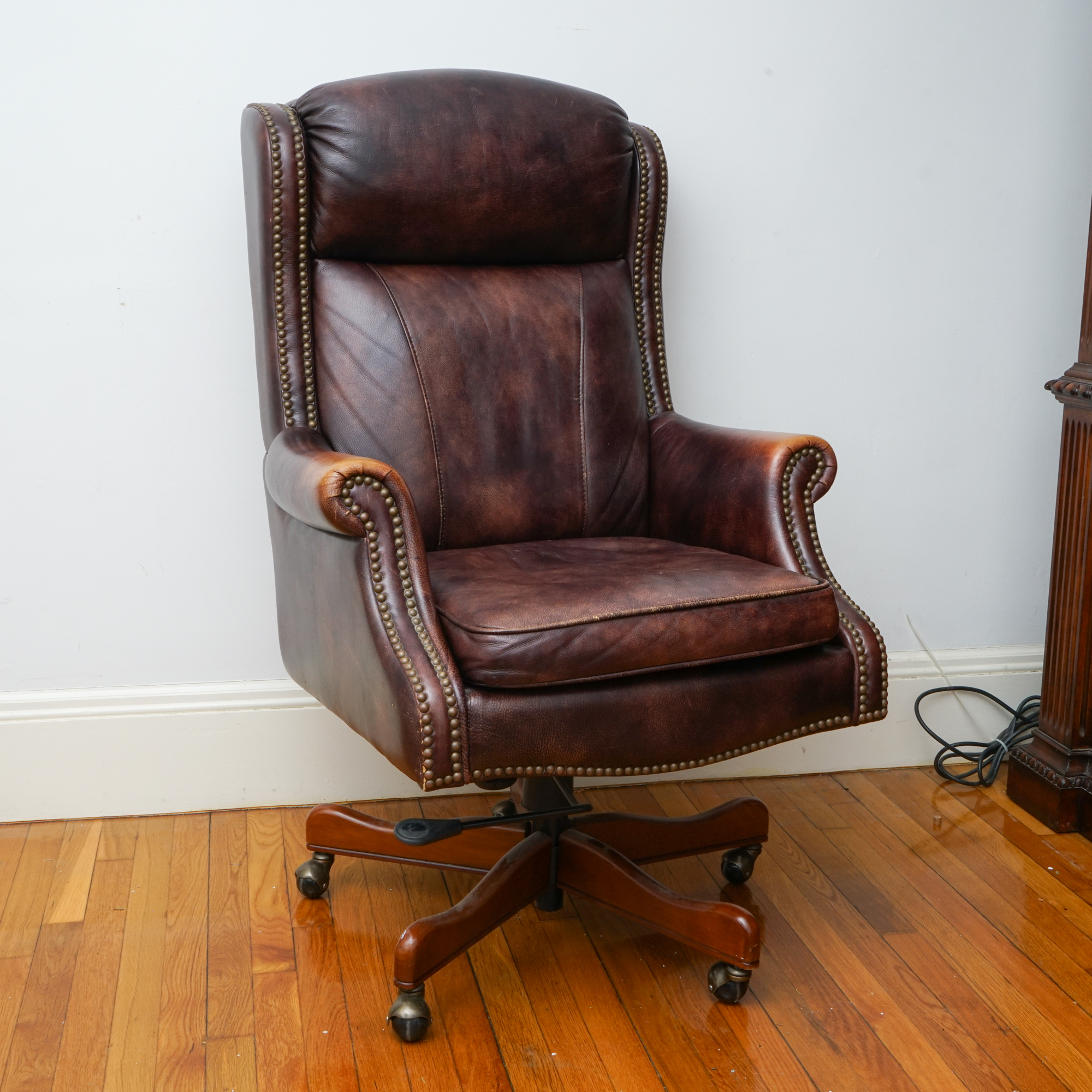 Brown Leather Executive Office Chair by Seven Seas Seating