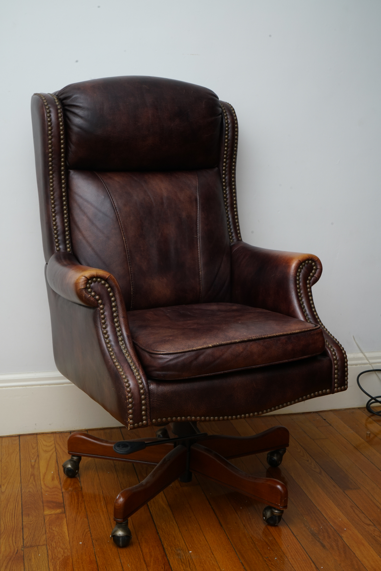 Brown Leather Executive Office Chair by Seven Seas Seating