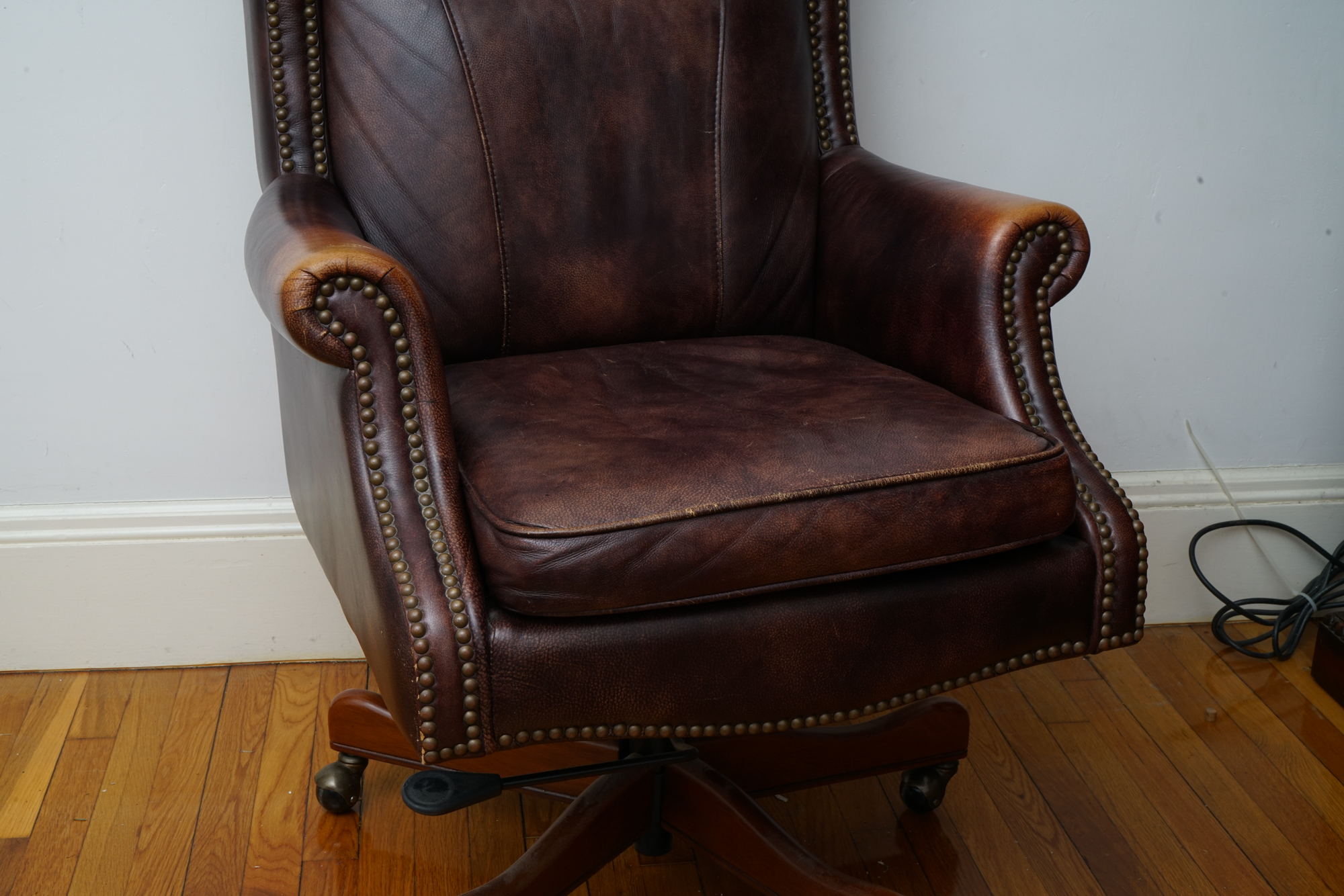 Brown Leather Executive Office Chair by Seven Seas Seating