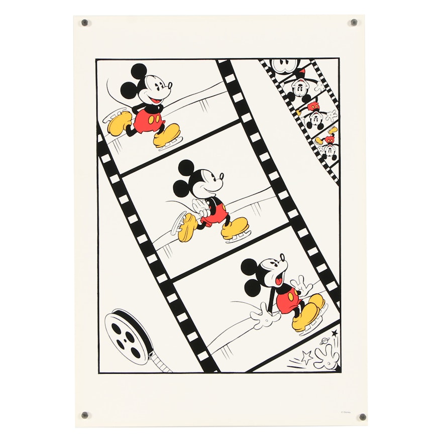 Sowa and Reiser Serigraph of Mickey Mouse on Ice Skates