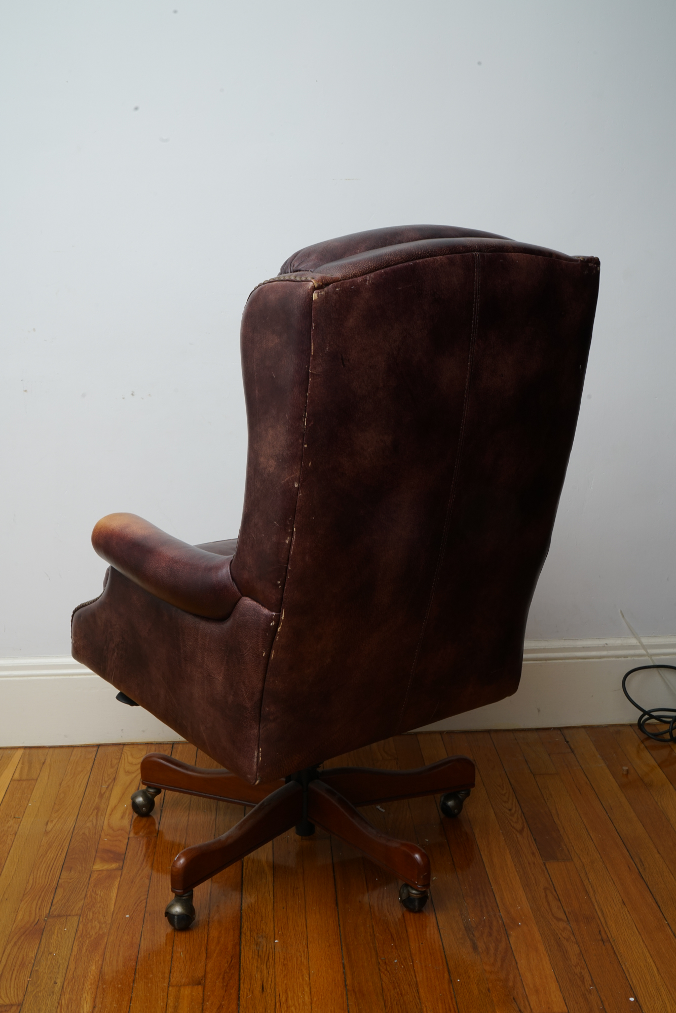 Brown Leather Executive Office Chair by Seven Seas Seating