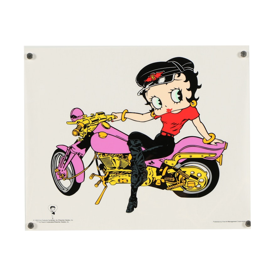 Reproduction Sericel "Betty Boop Sitting on the Moon!"