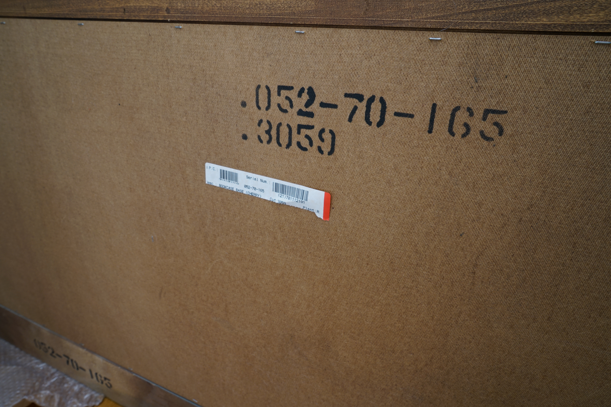 Vintage Two-Piece Neoclassical Style Cherry Bookcase by Hooker Furniture