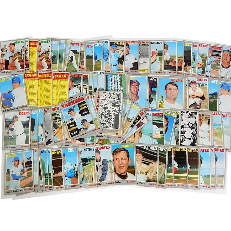 1970 Topps Baseball Card Collection with Thurman Munson RC - Over 100 Card Count