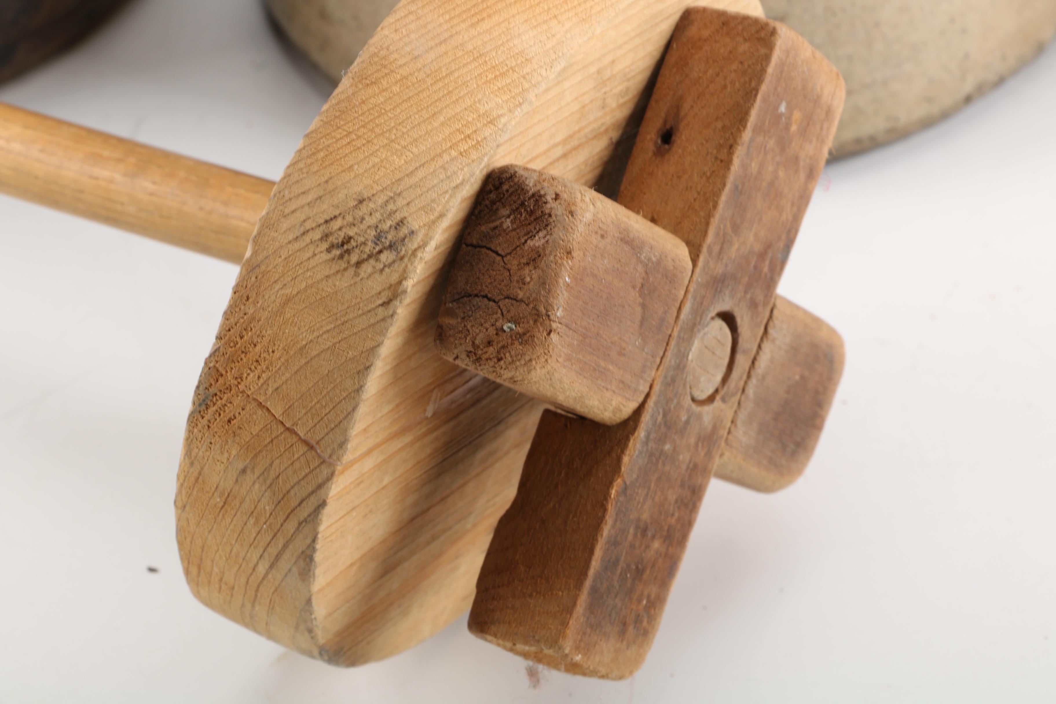 Vintage Stoneware Butter Churns with Lids and Paddles