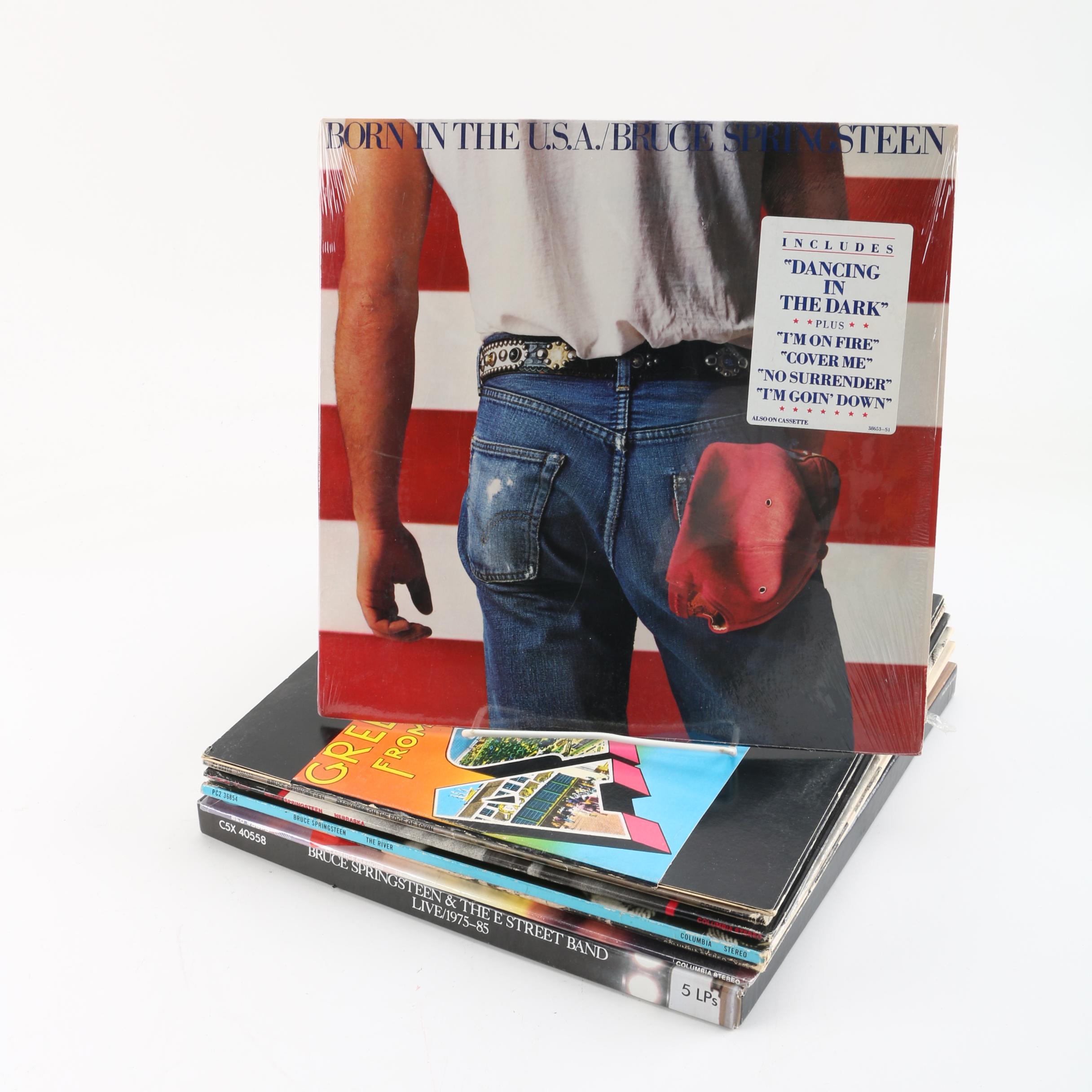 Bruce Springsteen Records Including Live 1975-85 Boxed Set