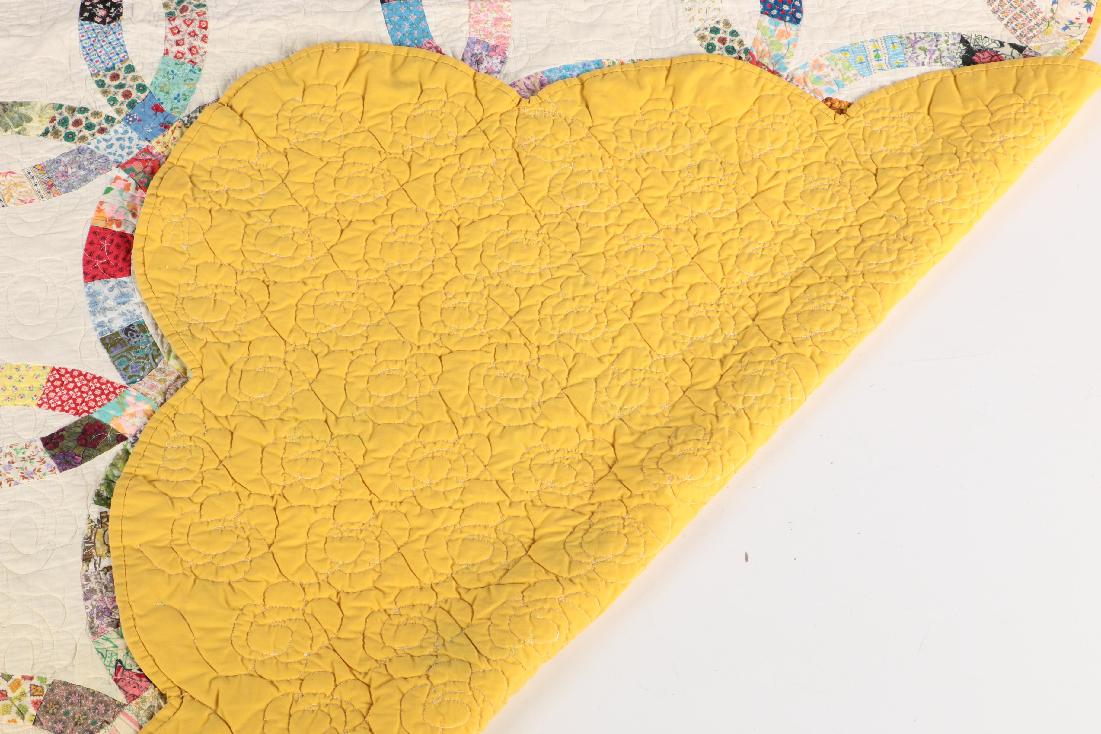 Handmade "Double Wedding Ring" Quilt