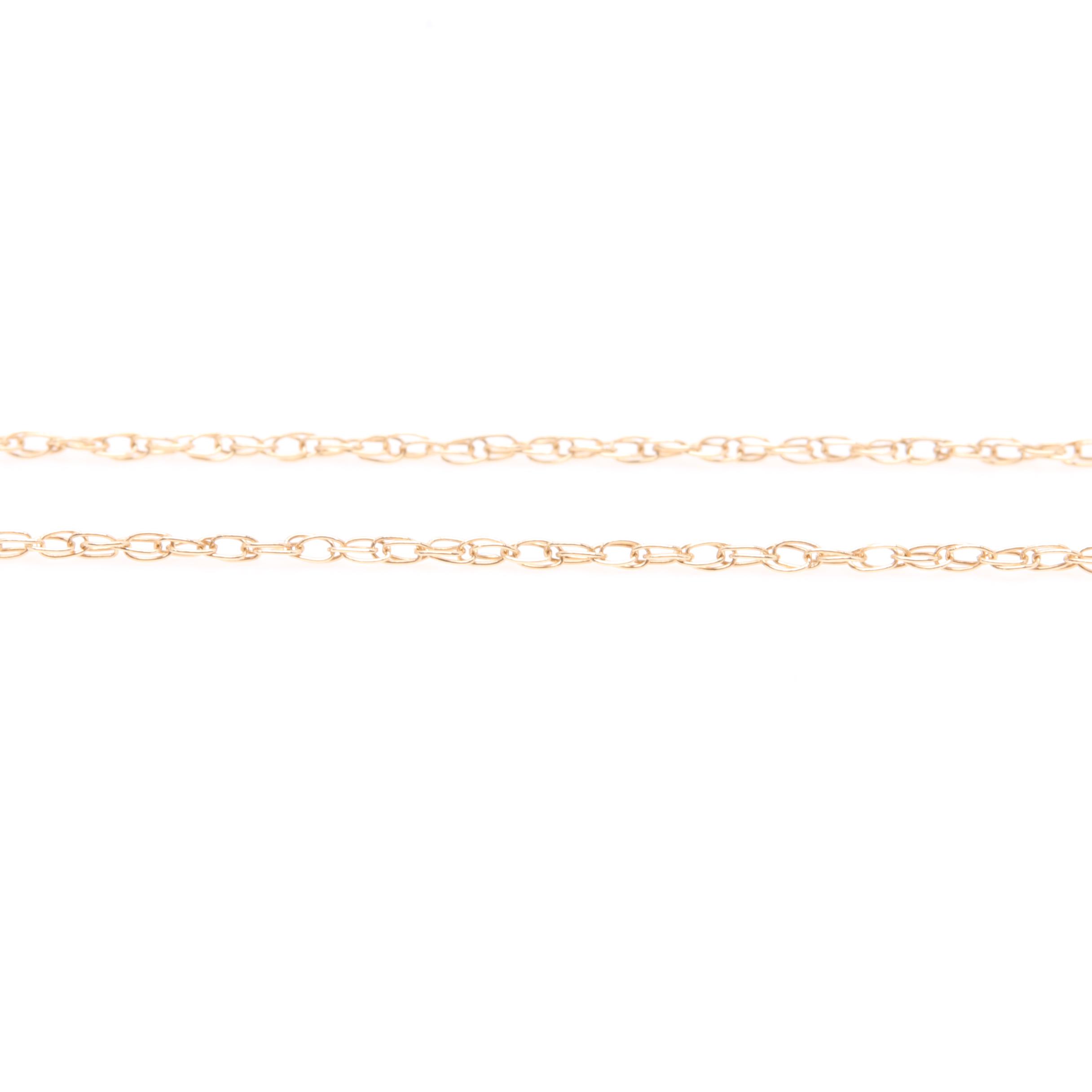 14K Yellow and White Gold Diamond Pendant Necklace