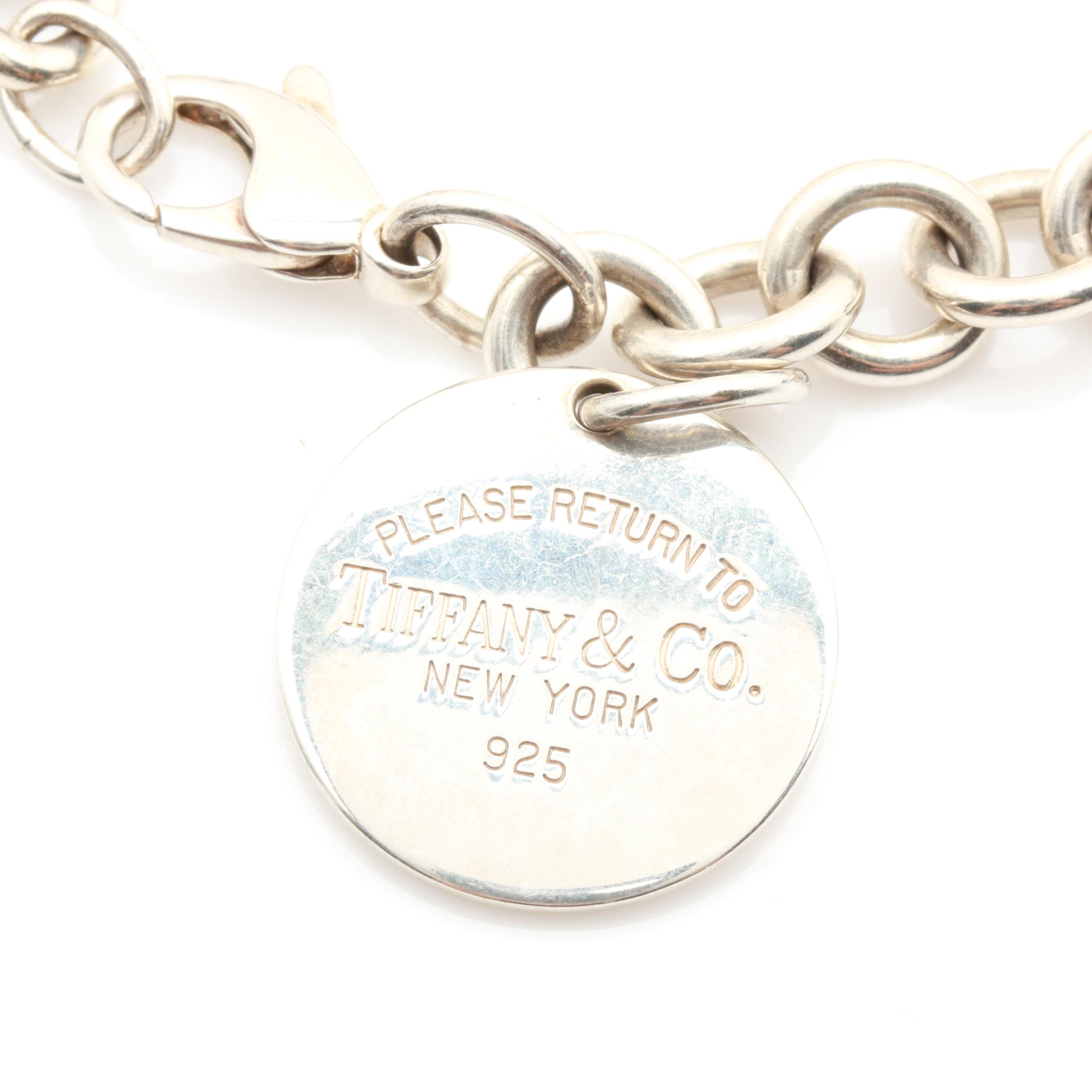 Tiffany & Co. "Return to Tiffany" Sterling Silver Bracelet with Charm