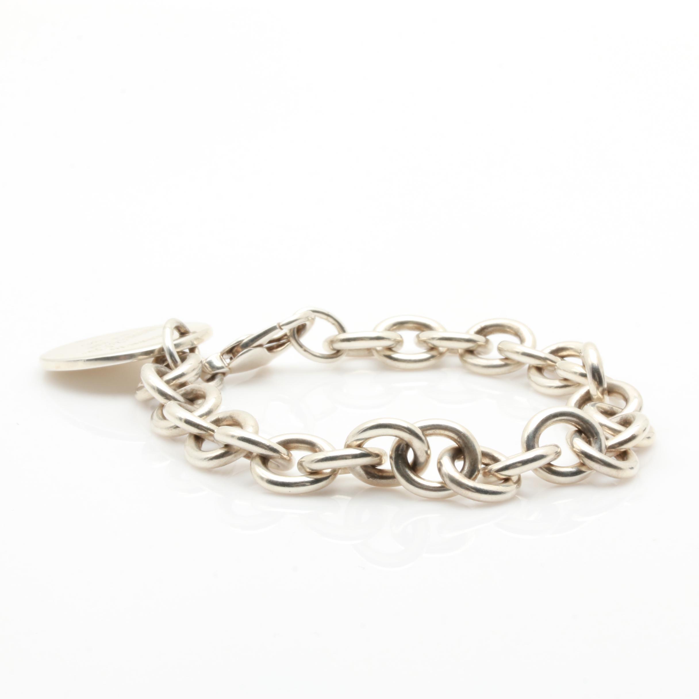 Tiffany & Co. "Return to Tiffany" Sterling Silver Bracelet with Charm