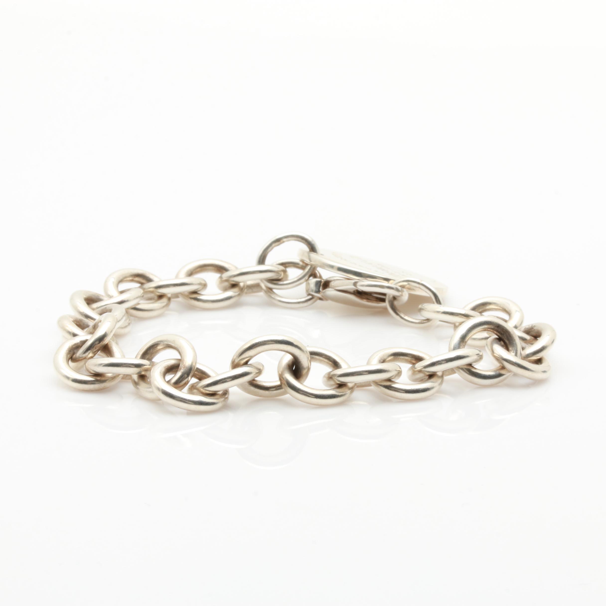 Tiffany & Co. "Return to Tiffany" Sterling Silver Bracelet with Charm
