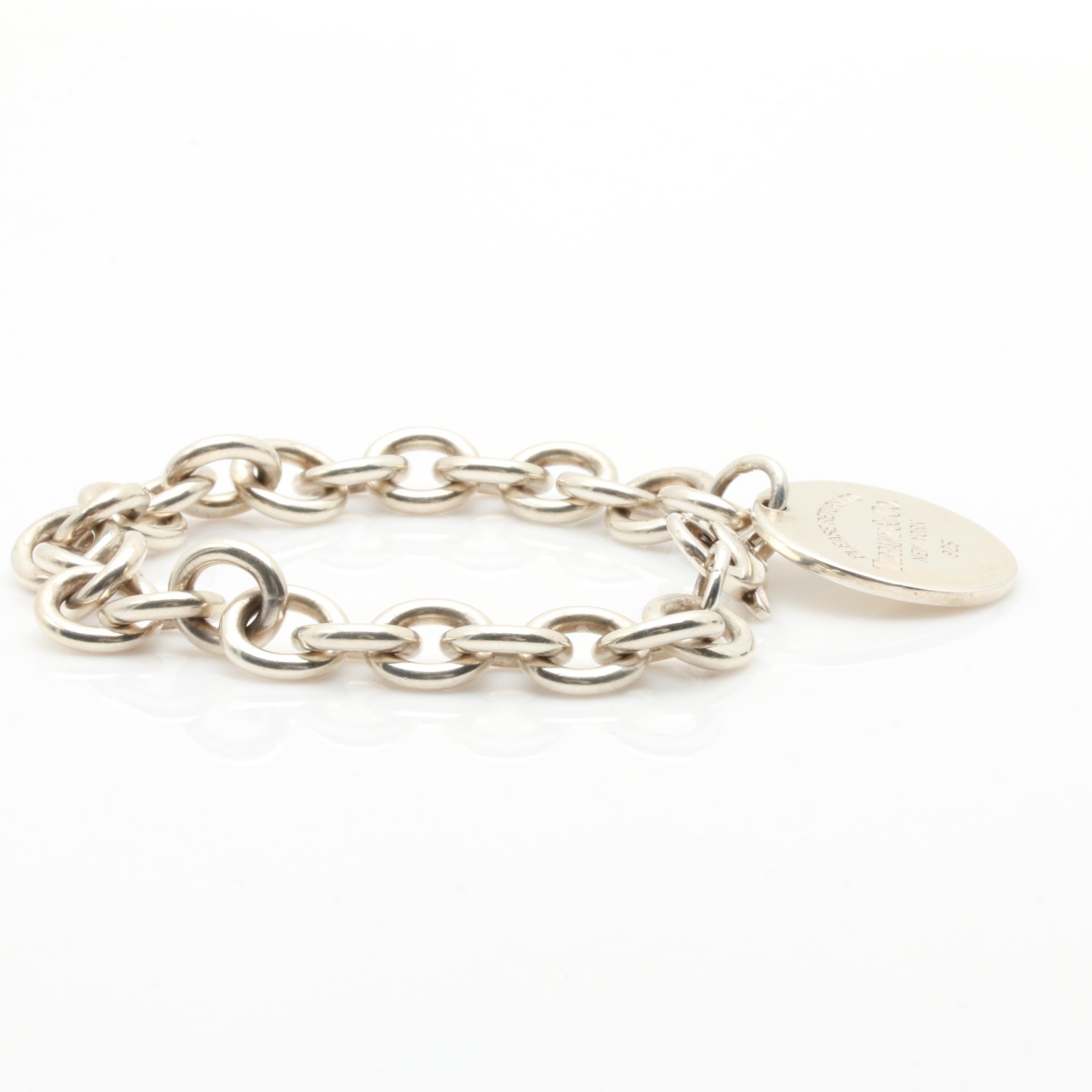 Tiffany & Co. "Return to Tiffany" Sterling Silver Bracelet with Charm