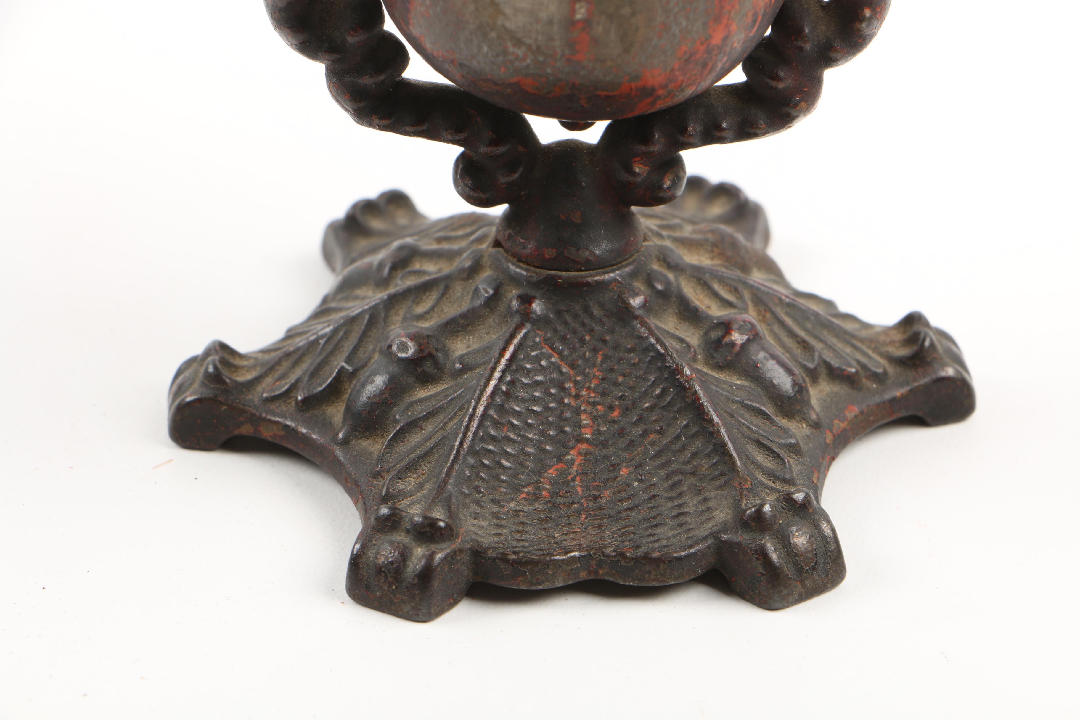 1862 Cast Iron Acorn Match Safe