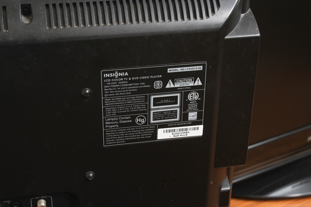 19" and 26" Insignia Flat Screen Televisions and Onkyo CD Changer