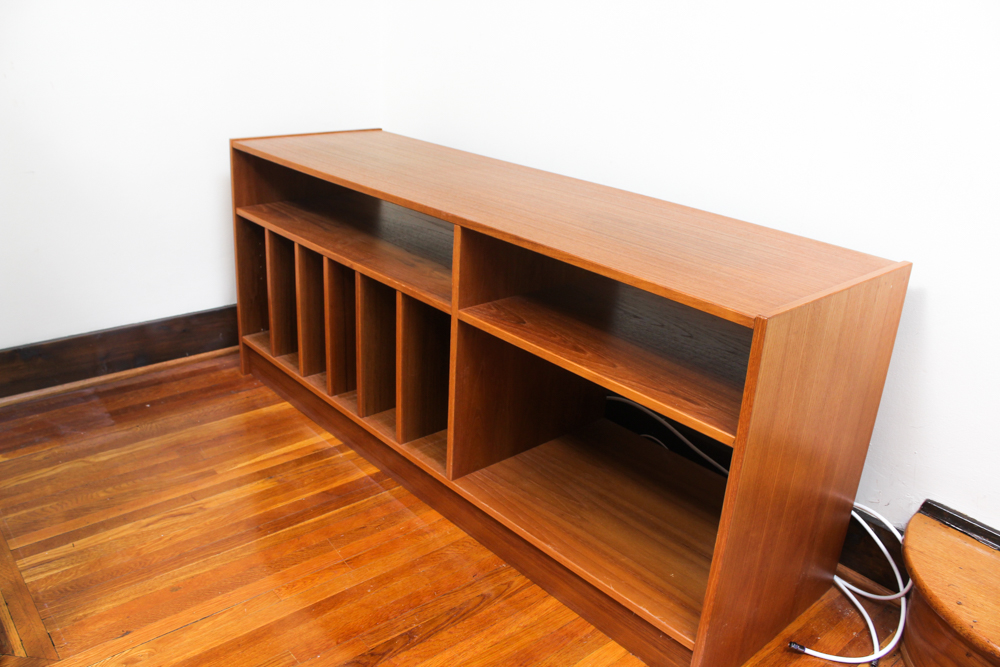 Modern Teak Veneer Credenza
