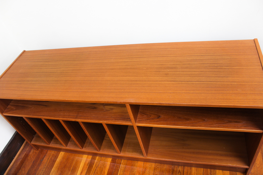 Modern Teak Veneer Credenza