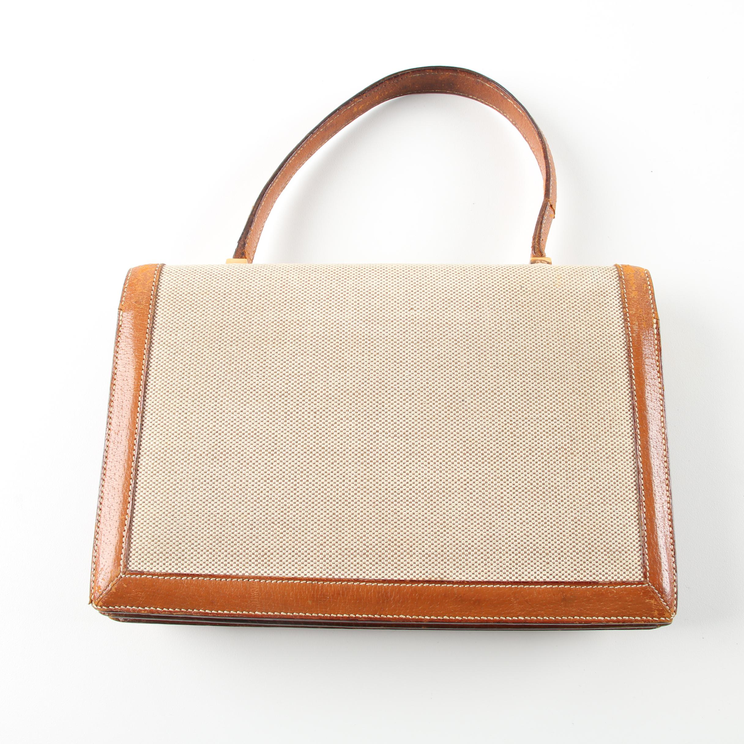 Circa 1960s Vintage Hermès of Paris Piano Top Handle Bag